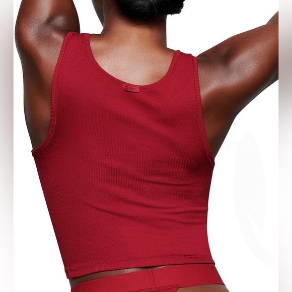 Skims red COTTON RIB TANK in color brick - Picture 1 of 3